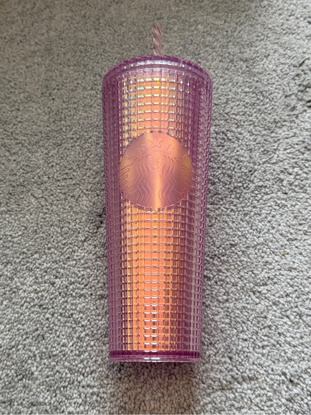 Starbucks Pink Disco Grid Tumbler